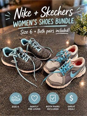 Size 6 Nike + Skechers Women’s Shoes Bundle